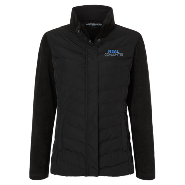   - Women's Mixed Media Chevron Jacket Thumbnail