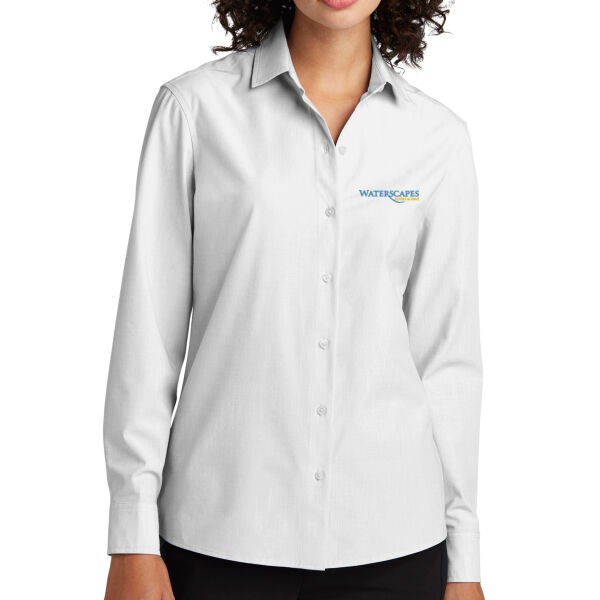   - Women's Long Sleeve Stretch Woven Shirt Thumbnail
